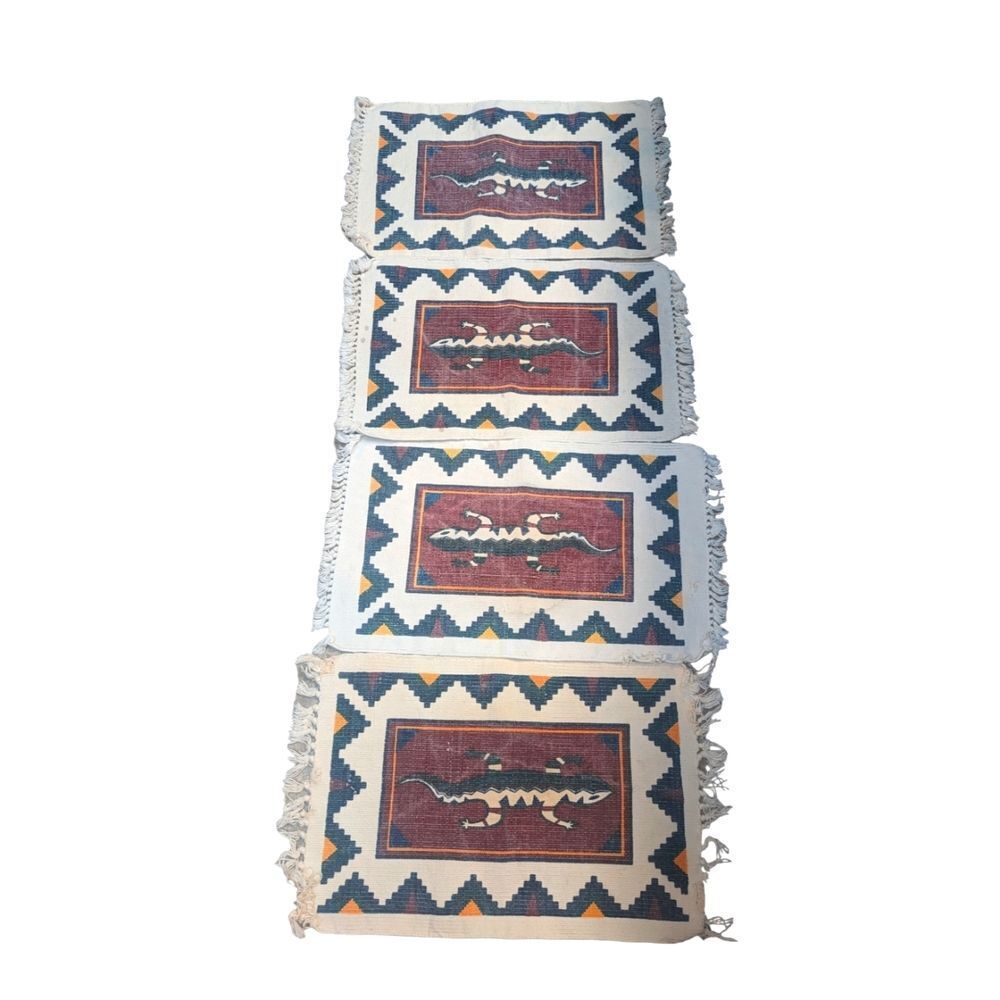 🛍️SET OF FOUR WESTERN SOUTHWEST AZTEC LIZARD PLACE MATS